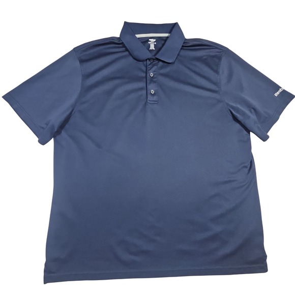 Reebok Golf 2XL Blue Play Dry Polo Shirt Mens Short Sleeve - Picture 1 of 6